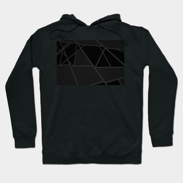 Abstract On Black Hoodie by Alvd Design